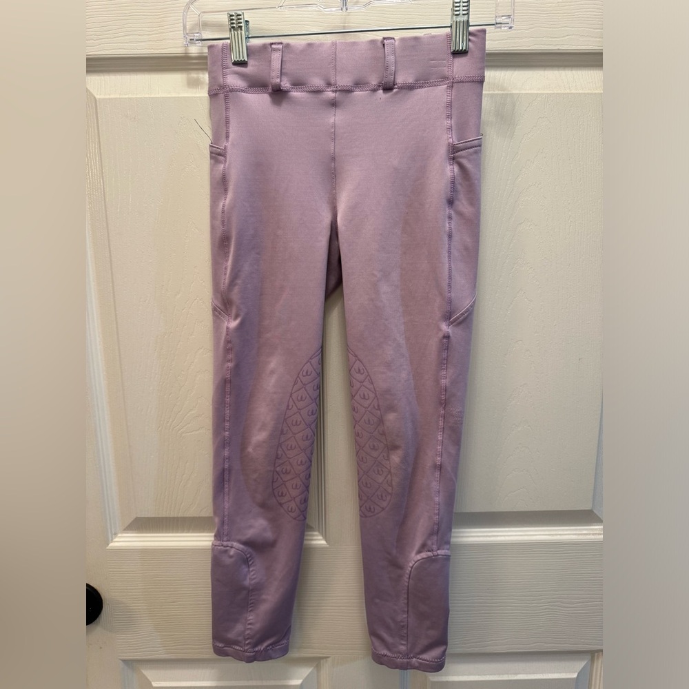 Ovation girls size L/12 riding breeches/tights. Lavender. Pull on.
